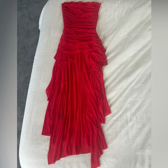 strapless open back dress Guizio Siena Maxi Dress Red Love / L main image 0
